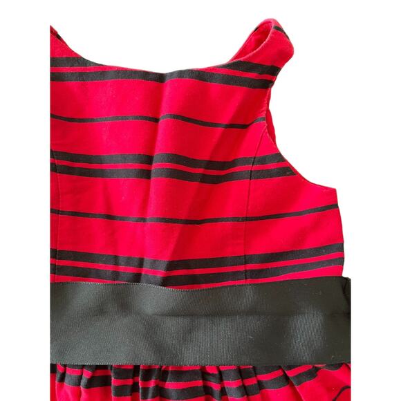 Ralph Lauren Pink Dress with Navy Stripes and Tie. - Picture 3 of 4